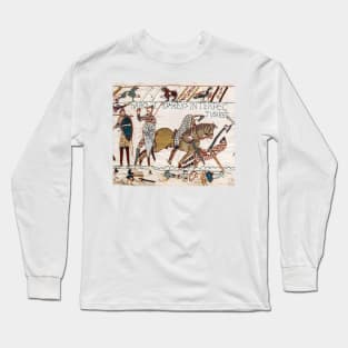 THE BAYEUX TAPESTRY ,The Death of King Harold at Battle of Hastings Long Sleeve T-Shirt